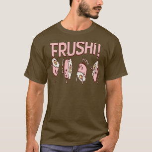 Camiseta Kawaii Frushi Rolls Fruta Sushi Japonês 2