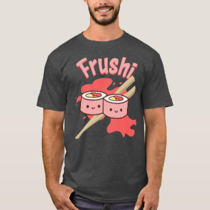 Camiseta Kawaii Frushi Rolls Fruta Sushi Japonês 3