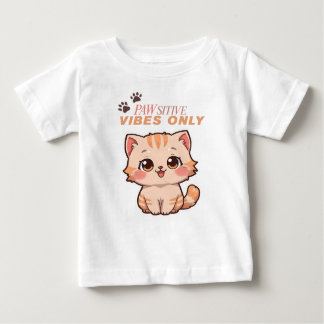 Camiseta Kawaii Gato Design_Baby Shirts