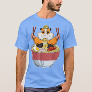 Camiseta Kawaii Guiné Pig Ramen Noodles I Otaku Anime Guin