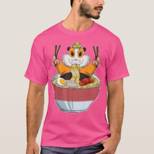 Camiseta Kawaii Guiné Pig Ramen Noodles I Otaku Anime Guin