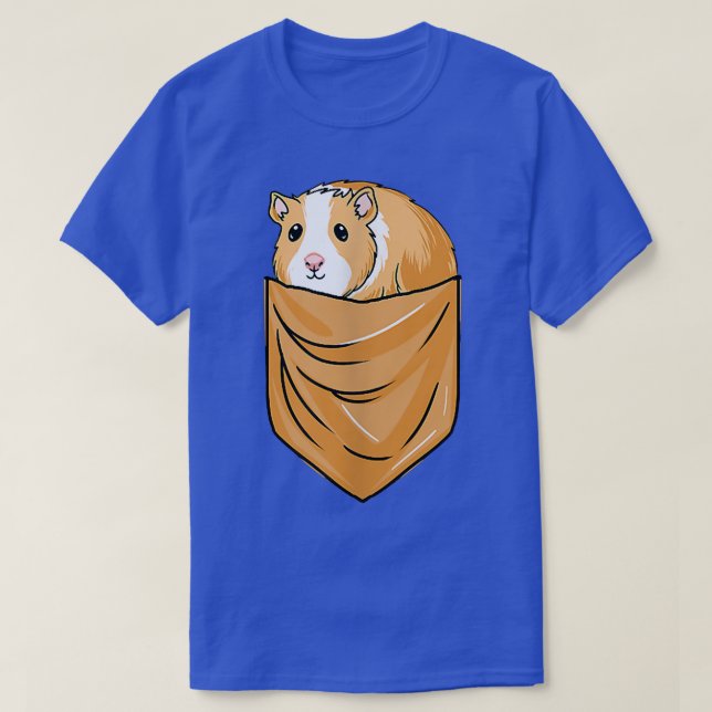 Camiseta Kawaii Guinea Pig In Pocket  (Frente do Design)