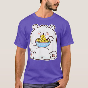 Camiseta kawaii Hamster Ramen Japonês Anime Otaku
