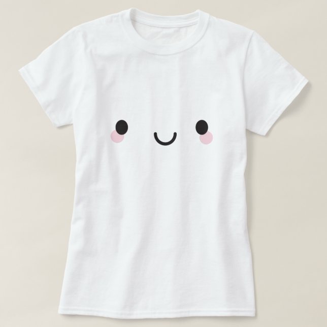 Camiseta Kawaii Happy Face (Frente do Design)