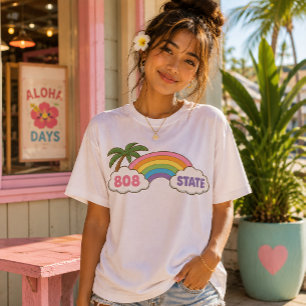 Camiseta Kawaii Havaí - 808 State