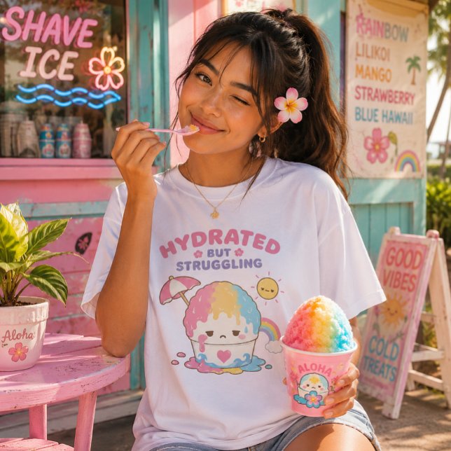Camiseta Kawaii Havaí - Raspadinha (Criador carregado)