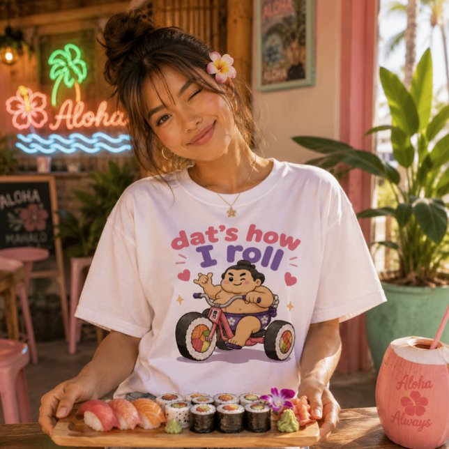 Camiseta Kawaii Havaí - Sumo Sushi (Criador carregado)