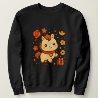 Camiseta Kawaii Horse of Fortune - Adorable New Year Gift