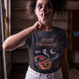 Camiseta Kawaii Jack O' Lanterna Cachorro