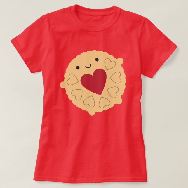 Camiseta Kawaii Jammie Dodger Biscuit (Frente do Design)