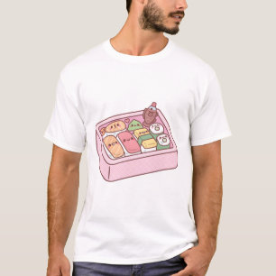 Camiseta Kawaii Japonês Bento Box Sushi