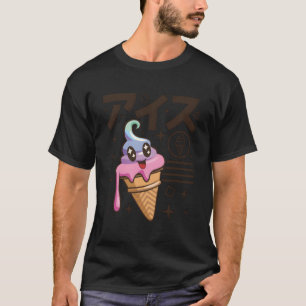 Camiseta Kawaii Japonês Escrevendo Anime Personagem de dese