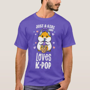 Camiseta Kawaii KPop Hamster Oferece Presentes De Pop Para