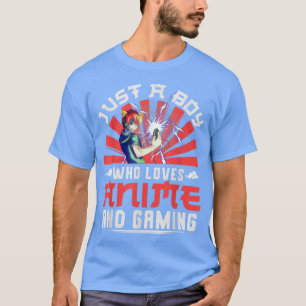 Camiseta Kawaii Manga Gamer Japonês Otaku Japão Boys Gamin