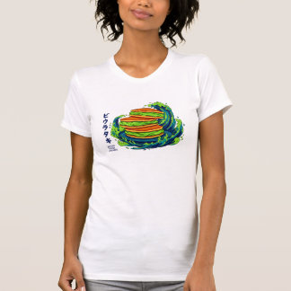 Camiseta Kawaii Matcha Cream Pancakes Ocean Wave Art