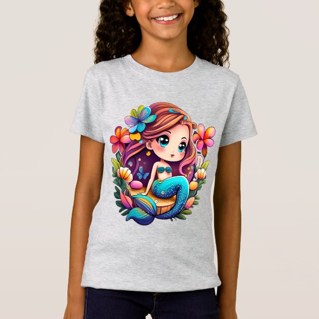 Camiseta Kawaii Mermaid (Frente)