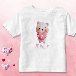 Camiseta Kawaii Mouse with Monogram Hearts