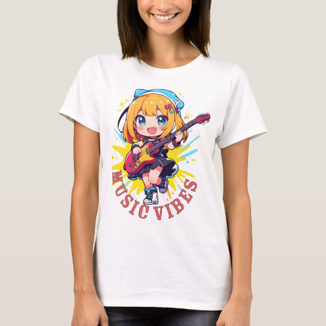 Camiseta Kawaii Music Lover (Frente)