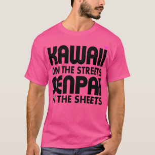 Camiseta Kawaii Nas Ruas Senpai Nas Folhas