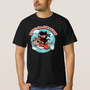 Camiseta Kawaii Ninja Cat   Circular O Dragão