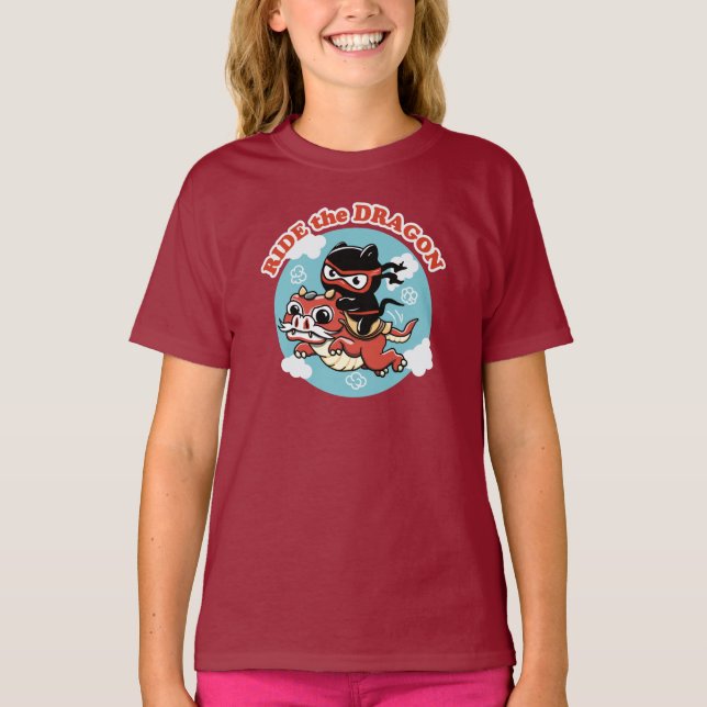Camiseta Kawaii Ninja Cat | Circular O Dragão (Frente)