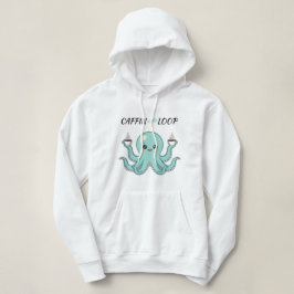 Camiseta Kawaii Octopus Coffee Sweatshirt Caffin Loop Cute