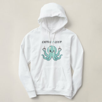Camiseta Kawaii Octopus Coffee Sweatshirt Caffin Loop Cute