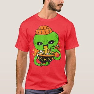 Camiseta Kawaii Octopus Ramen Noodles Anime Japonês Otaku