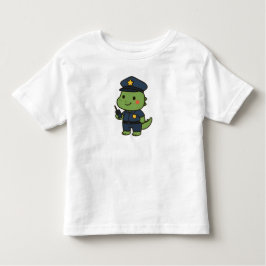 Camiseta Kawaii Officer Dinosaur – Cute Dino Jobs