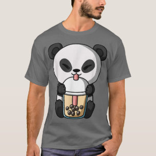 Camiseta Kawaii Panda Bear Boba milk Tea Bubble Tea Anime