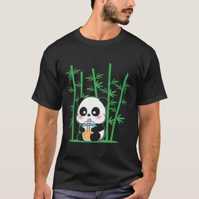 Camiseta Kawaii Panda Bubble Tea Boba Tea Panda (Frente)