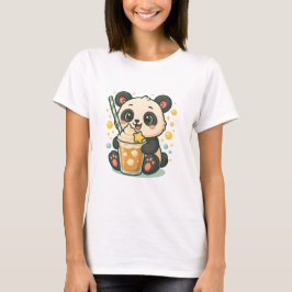 Camiseta Kawaii Panda com Vanilla Frappuccino - Panda Cute