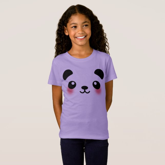 Camiseta Kawaii Panda Face (Frente Completa)