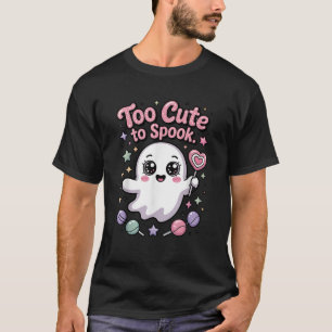 Camiseta Kawaii Pastel Goth Fofo Fantasma Assustador Hallow