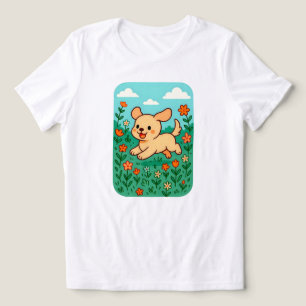 Camiseta Kawaii Pastel Puppy Cachorro Feliz