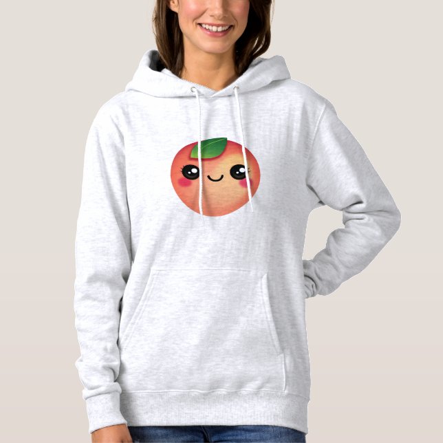 Camiseta Kawaii Peach Hoodie (Frente)