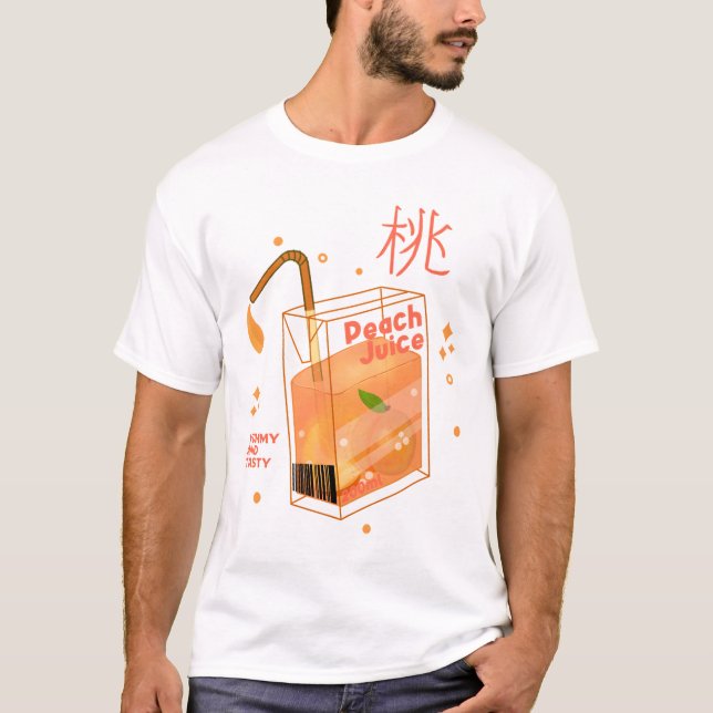 Camiseta Kawaii Peach Juice (Frente)