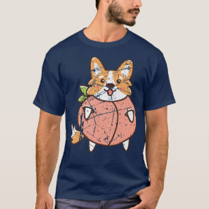 Camiseta Kawaii Peachy Corgi Cão Legal Puppy Welsh Corgis L