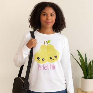 Camiseta Kawaii Pear Casal Perfeito Par Funny Pun