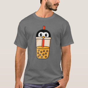 Camiseta Kawaii Penguin ama o bble Tea Funny Boba