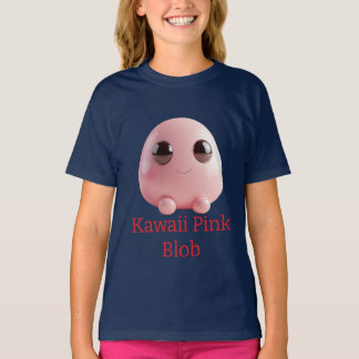 Camiseta Kawaii Pink Blob — Cute 3D Character 