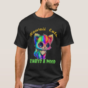 Camiseta Kawaii Rainbow Colorida Kitten - Gif De Gato Bonit