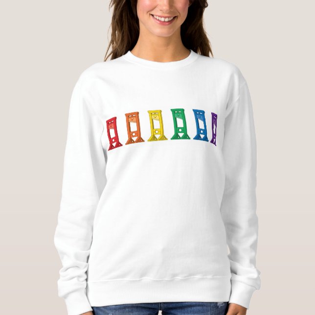 Camiseta Kawaii Rainbow Guillotine White Sweet (Frente)