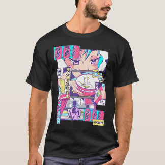 Camiseta Kawaii Ramen Anime Manga Girl Japonês 90