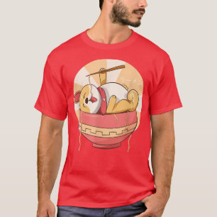 Camiseta Kawaii Ramen Cute Anime Dog Corgi Noodles Japonese