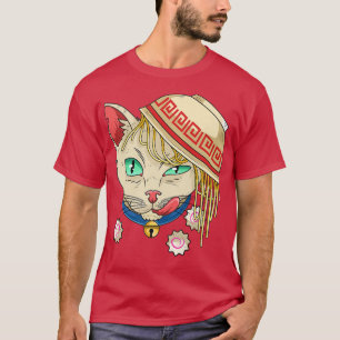 Camiseta Kawaii Ramen Japonês Noodles Bowl Ramen Cat