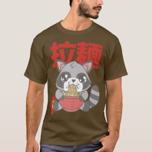 Camiseta Kawaii Ramen Racoon - Otaku Anime Manga 753