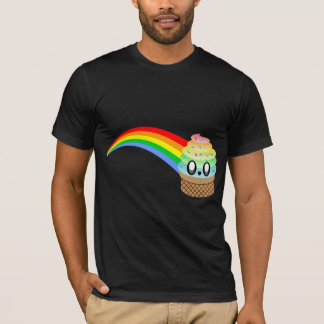 Camiseta Kawaii Rave Sorvete Cone Rainbow