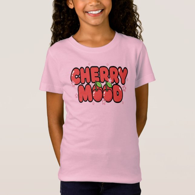 Camiseta Kawaii Red Cherry Vibes Cute Girly Aesthetic (Frente)