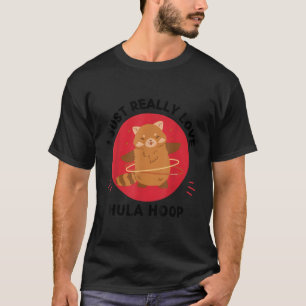 Camiseta Kawaii Red Panda Eu Adoro Hula Hoop